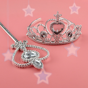 Nouveauté Nicro : Costumes de Fée Princesse pour Bébés Filles, Accessoires de Fête d'Anniversaire, Couronne en Plastique, Baguette Magique, Ensemble Couronne Elsa et Baguette - Product Image 4