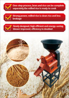 Petites machines à décortiquer le riz modernes et compactes, mini-polisseuses de riz pour éliminer les coques de paddy