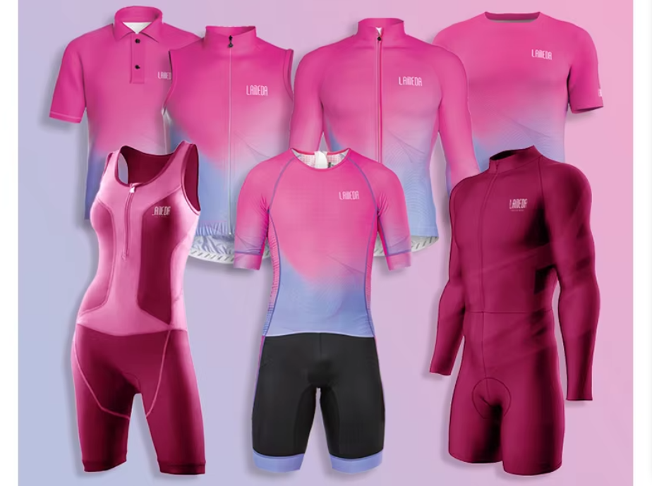 Conjuntos de maillots de ciclismo rosa