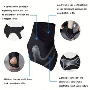 Attelle de cheville sportive réglable, support de compression pour la cheville, sangle de soulagement de la douleur tendineuse, bandage pour entorse du pied, blessures, basketball - Product Image 5