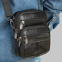 MARRANT Sac de Ceinture pour Téléphone Portable Homme Léger Petit Sac Bandoulière Sacs Messager en Cuir Véritable Sacs à Épaule pour Homme