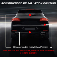Luz de advertencia trasera de freno de coche PEL, proyector láser de advertencia trasera, Led automático para mantener el espacio y detener la luz de estacionamiento para coche Universal