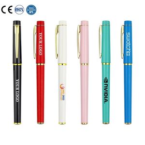 Anpassbarer Logo Multi color Business Signature Pen mit rot/blau/schwarzer Tinte Kunststoff Gel Pen 0,5mm Spitze - Product Image 1