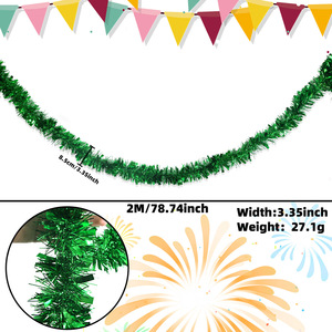 Christmas Decorations Tinsel Garland Decorations 2 Meters Christmas Glitter <b>Ribbon</b> Birthday <b>Wedding</b> Supplies Party Holiday - Product Image 6
