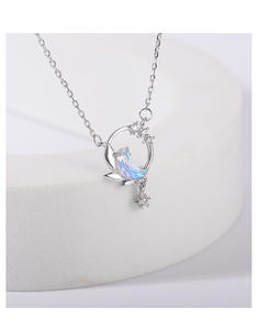 Collar de <span class=keywords><strong>Luna</strong></span> Brillante, Collar Islámico con Diseño de Camino de <span class=keywords><strong>Luna</strong></span> y Vía Láctea, Collar Minimalista Delicado con Circonitas Brillantes - Product Image 2