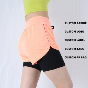 Pantalones Cortos Deportivos ARLAN para Mujer, de Doble Capa, Cintura Alta, para Ciclismo, Running, Gimnasio, Transpirables, de Poliéster - Product Image 2
