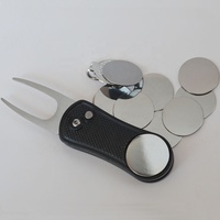 Marqueur de balle magnétique vierge en acier inoxydable 420 de 25 mm, jeton gravable au laser pour clip de chapeau et outil de divot