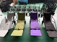 Chariot de pêche pliable pour l'extérieur avec grandes roues, chariot utilitaire robuste pour le camping, la randonnée et la pêche