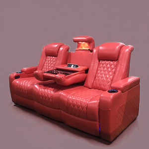 Ensemble de canapé inclinable électrique <span class=keywords><strong>Nice</strong></span> Design Mobilier de cinéma et de théâtre en cuir véritable pour la salle d'école et le cinéma - Product Image 1