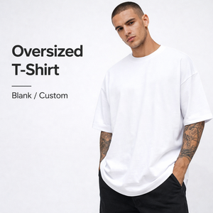 YWGH T-Shirt Oversize di Alta Qualità in Cotone Pesante e Poliestere, Stile Vintage con Lavaggio Acido e Logo Personalizzato - Product Image 1