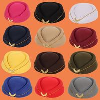 Disfraz de Aviador Personalizado, Cosplay de Compañero de Vuelo, Azafata, Etiqueta de Compañero de Vuelo, Gorra de Boina
