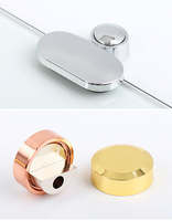 Clip de fixation mural pour miroir de salle de bain en verre, support de monture de lunettes en alliage de zinc et cuivre, connecteur robuste, supports d'étagère