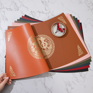 Nuevo Tapete de Mesa Aislante en Forma de Abanico, de Cuero Redondo, Doble Cara, Diseño Personalizado Ecológico para Restaurantes Chinos y Hoteles - Product Image 3