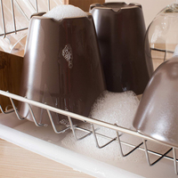 Égouttoir à vaisselle double niveau en métal détachable pour cuisine, support de rangement et séchage pour ustensiles ménagers