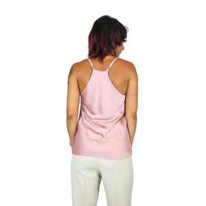 Women's <b>Top</b> Powder Pink Spaghetti Strap <b>V</b>-<b>Neck</b> <b>Cami</b> Tank <b>Top</b> Casual Wear - Product Image 3