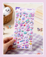 Ensemble d'autocollants en mousse arc-en-ciel Shanle, autocollants 3D esthétiques pour scrapbooking pour filles, fournitures de décoration DIY de style Ins pour étudiants