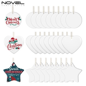 Pour la création de décorations de Noël personnalisées à faire soi-même, pendentif en céramique, pendentif d'arbre, sublimation vierge, ornement de Noël - Product Image 4