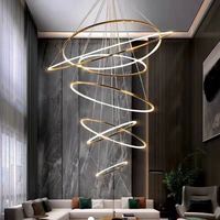 Lampu Chandelier Cincin Mewah Berkualitas Tinggi, Laris Manis, untuk Dekorasi Rumah Kelas Atas, Lobi Hotel