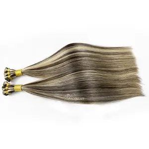 Wholesale Russian 100% Virgin Cuticle best quality Hand Tied Weft genius weft human hair extensions