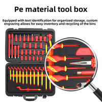 Kit d'outils d'isolation de qualité industrielle pour réparation automobile, VDE, entretien électrique, avec mallette rigide en métal et caoutchouc