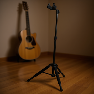 ขาตั้งกีตาร์โลหะแบบปรับได้ พับเก็บได้ ขนาด 35.4-47.2 นิ้ว แบบตั้งพื้น ขาตั้งเครื่องดนตรีแบบสามขา - Product Image 2