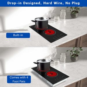 Table de cuisson électrique portable en céramique 24-en-1 avec commande tactile et surface lisse pour usage domestique - Product Image 2