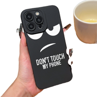Coque de téléphone portable antichoc et étanche en TPU avec motif de personnage de dessin animé amusant, pupille blanche, trou pour appareil photo, design tendance urbain