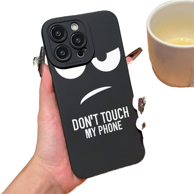 Funny Cartoon Character White Eye Pupil Pro Camera Hole TPU Shockproof Waterproof Street Fashion Design Mobile Phone Case for
