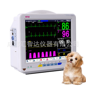 Monitor de ECG Portátil para Animales Huizhida de 12 Pulgadas, Monitor Multiparamétrico para Mascotas DJ 12N, Uso Veterinario - Product Image 3