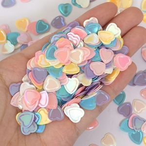 Paillettes Cœur Pastel Arc-en-ciel Mélangées pour Nail Art, Paillettes Cœur Chunky - Product Image 5