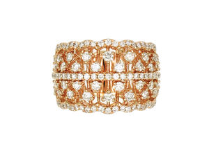 Jewelry design personalized excellence 18k gold 100% natural diamond high jewelry half-circle <b>wedding</b> <b>ring</b> women's - Product Image 3