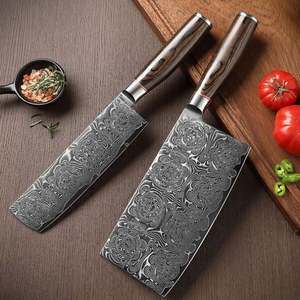 Cuchillo de Chef Profesional de 8 Pulgadas con Mango Único de Madera PAKKA, Acero de Damasco de 67 Capas, Ambidiestro, para Cocina Doméstica - Product Image 2