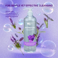 Gel Douche Lavande Herbal pour Femme – Blanchissant, Rafraîchissant, Nettoyant Doux, Lissant, Mousse Dense pour Tous Types de Peau