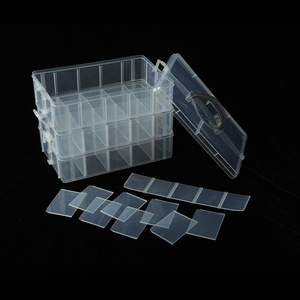 Transparent Three Layer Plastic Storage Box With Compartments For Jewelry Parts Screw Organizer 12 Capacity - Product Image 2
