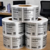 Étiquettes thermiques personnalisées en PP imperméables Dingfeng, rouleaux d'autocollants adhésifs pour gobelets de thé au lait et magasins de boissons