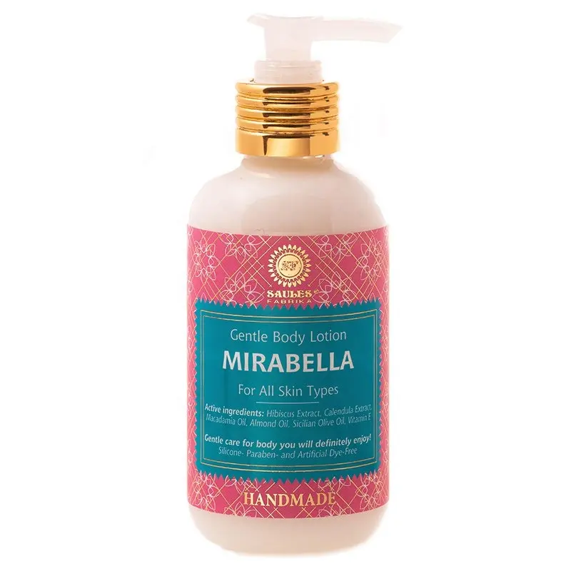Loción corporal Mirabella 200ml Cuerpo perfecto Cuidado suave después del baño Etiqueta privada Venta al por mayor Nutritiva Hidratante OEM ODM Premium