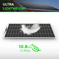 Panel Solar Alecter de 200W, Ecológico, Flexible, Monocristalino, de Silicio, con 23% de Alta Eficiencia, 24V, Marco de Aleación de Aluminio Anodizado
