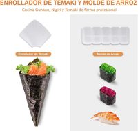 Kit de sushi en bambou de luxe avec tube à pousser écologique et ustensiles japonais Tubo Sushi Sushi Push Pop up Tube Sushi