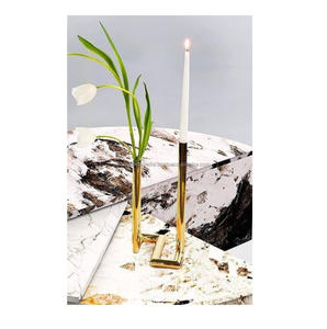 Bougeoir et support en métal dernier modèle avec finition en poudre noire, parfaits pour la décoration intérieure et extérieure de la maison. - Product Image 1