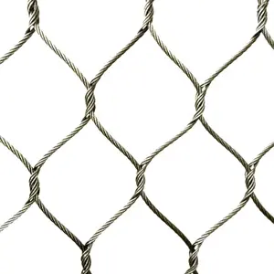 Fensterwachschutz Lieferant flexibles rostfreies Stahltier Seilnetz für Wildtier Park Haustier