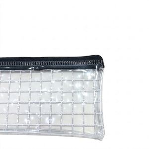 Clear PVC Waterproof Zipper Pencil Case Custom Logo for Students-Keeps Pens Small Stationery Organized for <b>School</b> Office Use - Product Image 3
