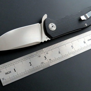 Couteau pliant de poche en acier D2 haute dureté, marque HK, modèle FB060, pour la chasse en plein air, la défense personnelle, manche G10, OEM - Product Image 3