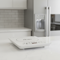 Cuisinière à induction portable commerciale et domestique 2200W Contrôle tactile Plan de cuisson en cristal Plastique durable Plaque de cuisson électrique