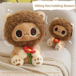 Peluche géante authentique <span class=keywords><strong>Boonie</strong></span> <span class=keywords><strong>Bears</strong></span> Lion assis, super douce, adorable et apaisante – Cadeau idéal pour enfants, animal en peluche de dessin animé - Product Image 3