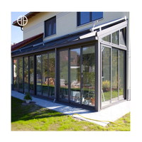 Veranda extérieure préfabriquée en aluminium moderne avec verre trempé pour patio