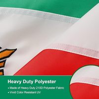 Bandera de Irán Bandera de 3x5 pies Bordado Viejo León iraní Sol Banderas persas Heavy Duty 210D Poliéster