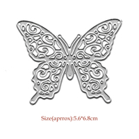 Fustelle a Forma di Farfalla per Creazione di Biglietti, Taglierina in Metallo per Scrapbooking, Stampo per Punzonatura