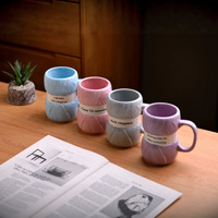 Mug à café en céramique tricoté amusant et original pour femmes et hommes, idéal comme cadeau