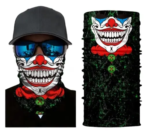 Großhandel 3D Nahtlose Bandana Hals Gamasche Motorrad 3D Tiers chädel Halloween Joker Bandana Schal Sturmhaube Stirnband Schals