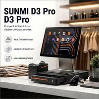 Terminal de point de vente Android SUNMI D3 Pro, écran tactile FHD 15,6 pouces, caisse enregistreuse de bureau, alliage d'aluminium, système POS NFC